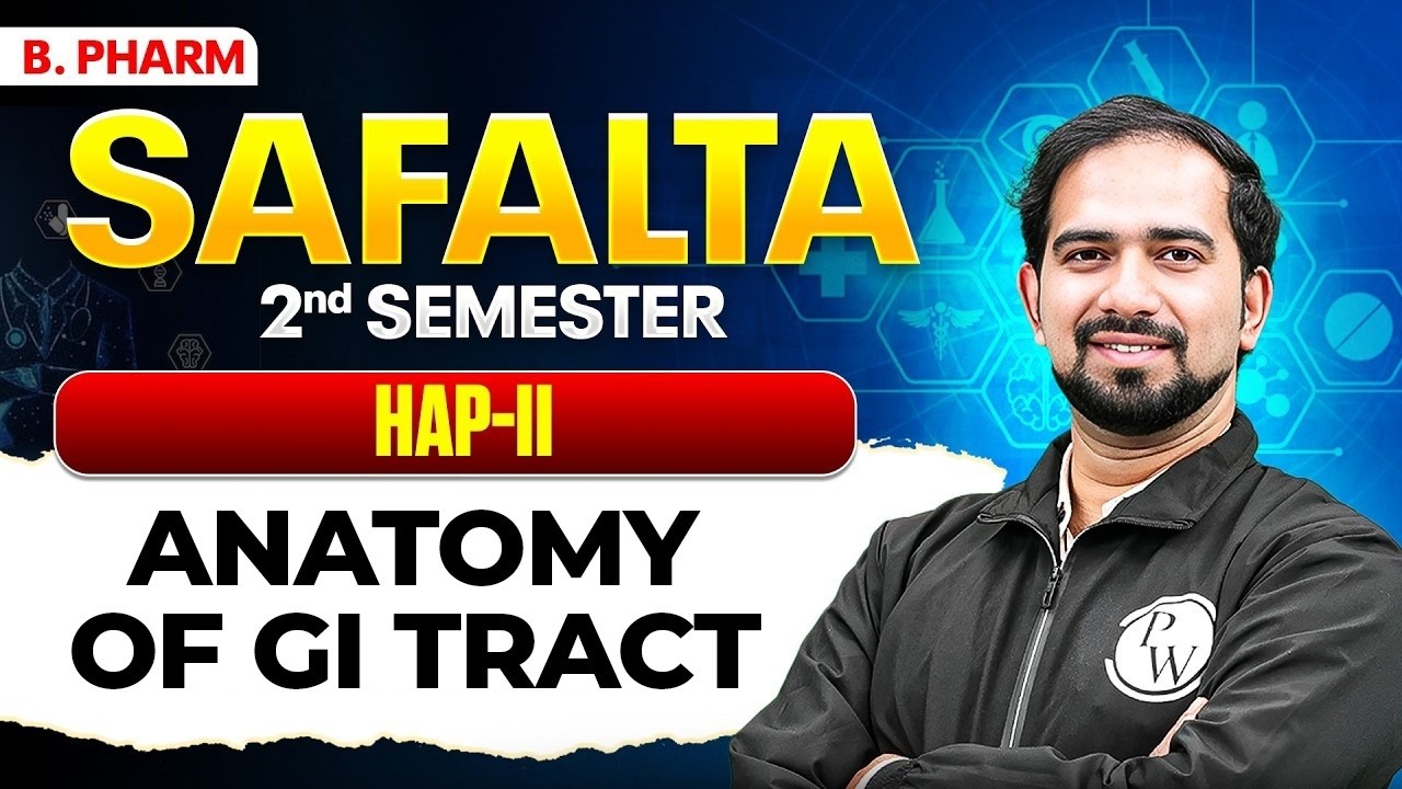 B.Pharm 2nd Semester 🔥 Anatomy of GI Tract | HAP-II Full Lecture