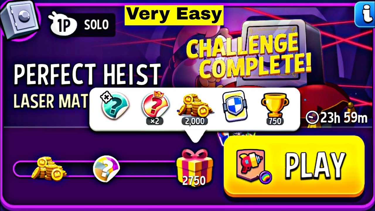 laser matches rainbow perfect heist solo challenge | match masters | perfect heist laser matches
