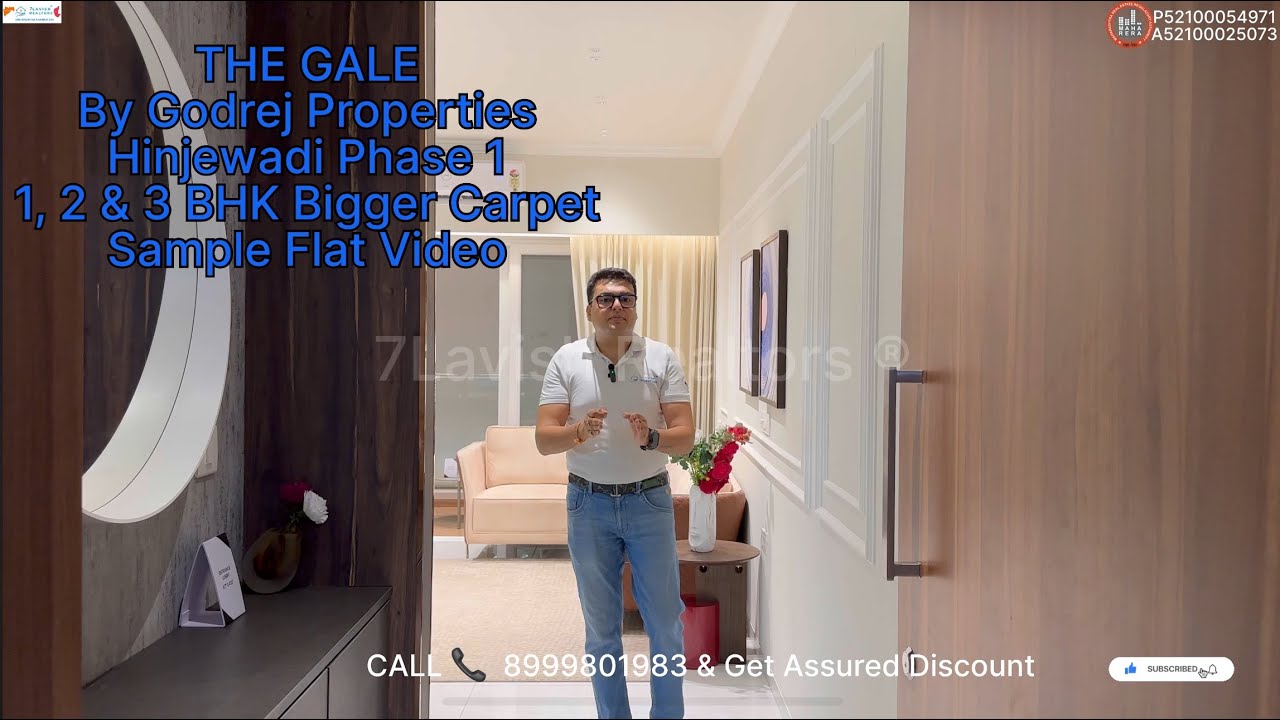 Godrej Gale Furnished Apartment Zero Stamp Duty & No Floor Rise Charges 3 BHK Sample Flat Hinjewadi