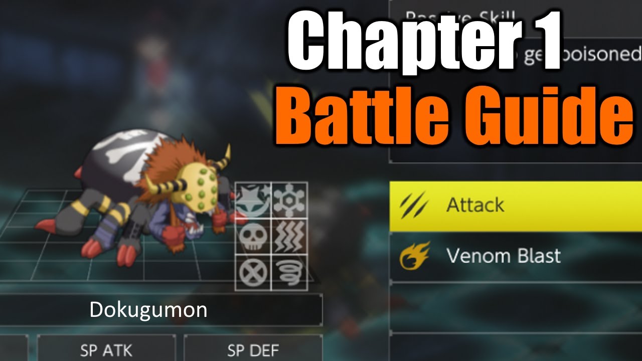 How to beat Chapter 1 - Part 1 [Digimon Survive Guide] Vs Dokugumon