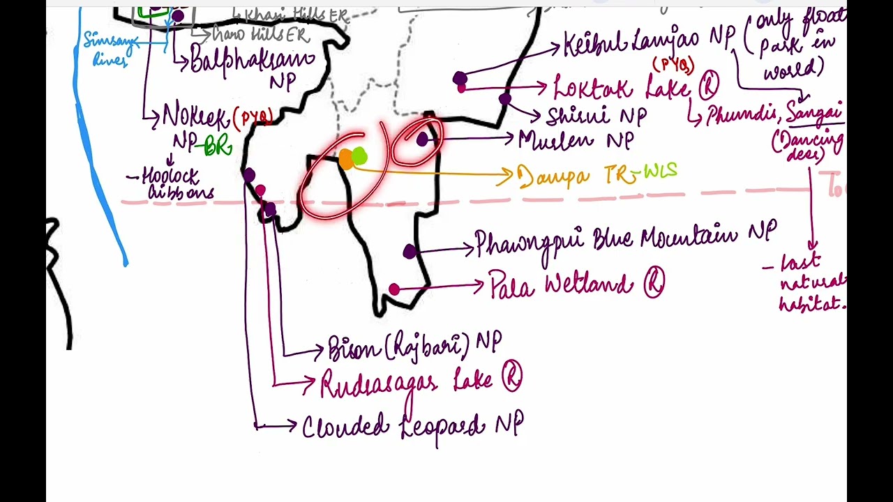 North East Bharat Darshan Lecture 5 | Rivers, National Parks, Ramsar Sites, Mountains