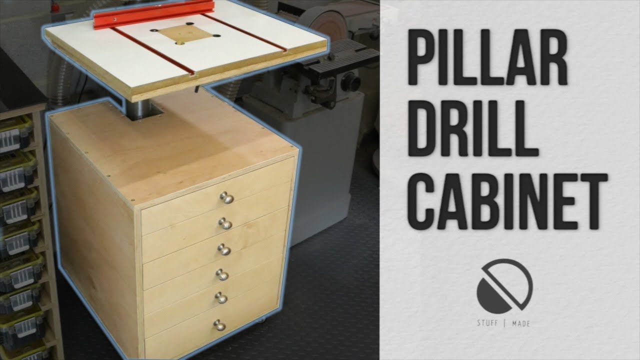 DIY - Rolling / mobile Drill Press Cabinet