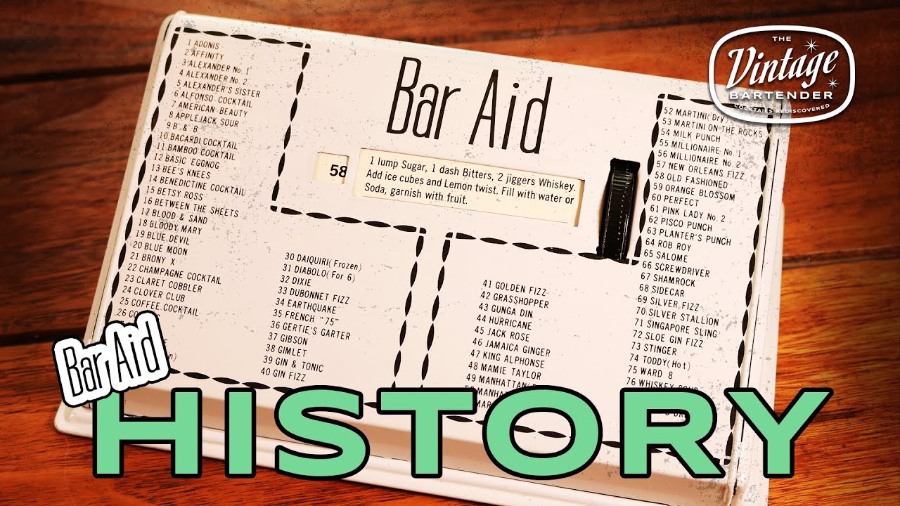 Bar Aid History - 80 Vintage Cocktail Recipes - The Vintage Bartender