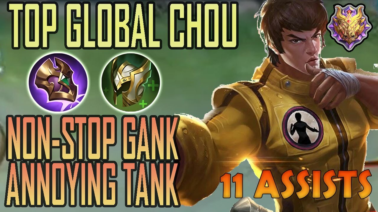 HOW TO ROTATE USING TANK CHOU | TOP GLOBAL CHOU BEST BUILD 2023 ~ TANK CHOU GAMEPLAY