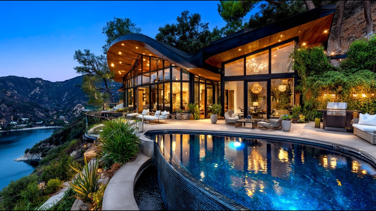 $12.9M California Hillside Mansion Tour with Stunning Lake Views 🏞️✨