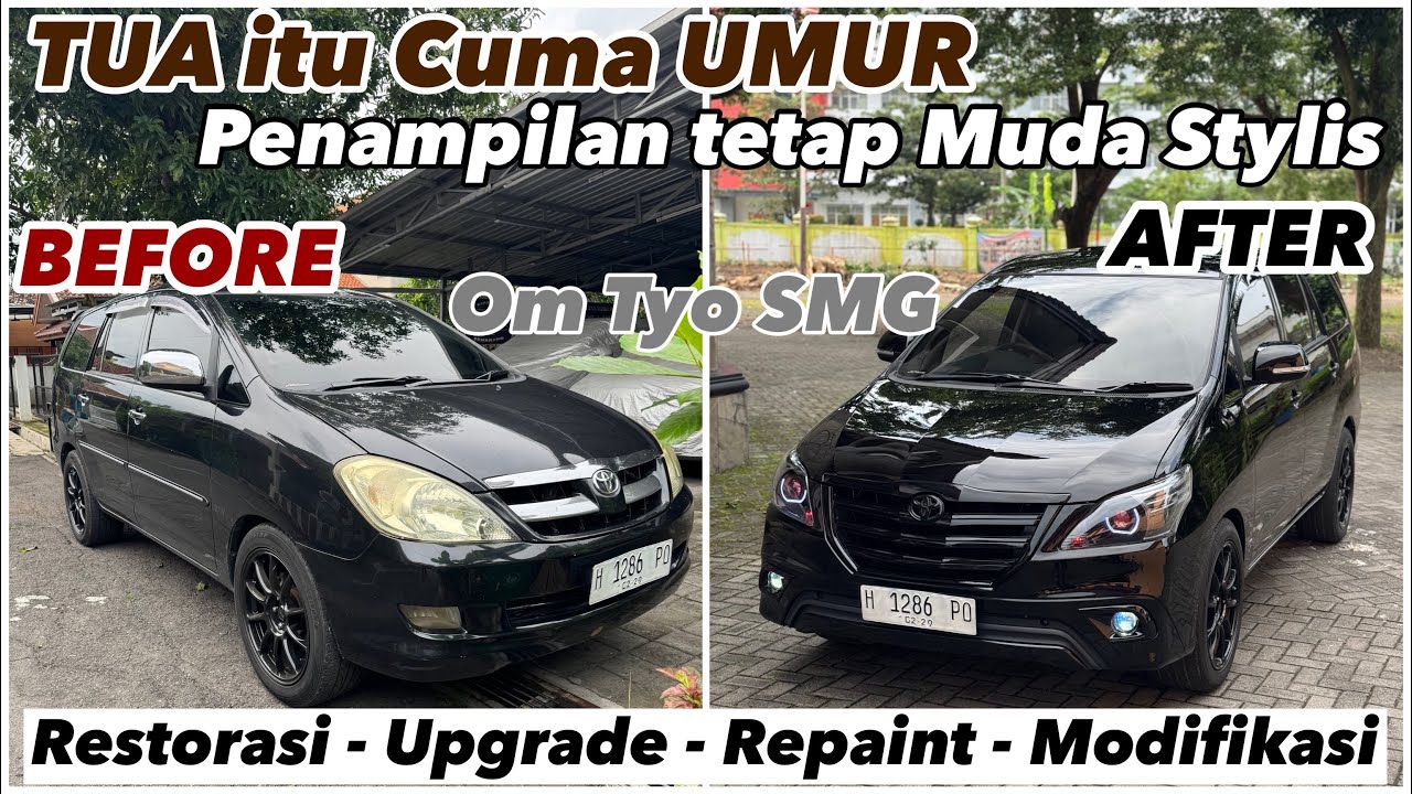 TUA CUMA UMUR Penampilan ANAK MUDA 🔥 INNOVA MENOLAK TUA UOGRADE 2015 Cat Full Black atitude Om TYO