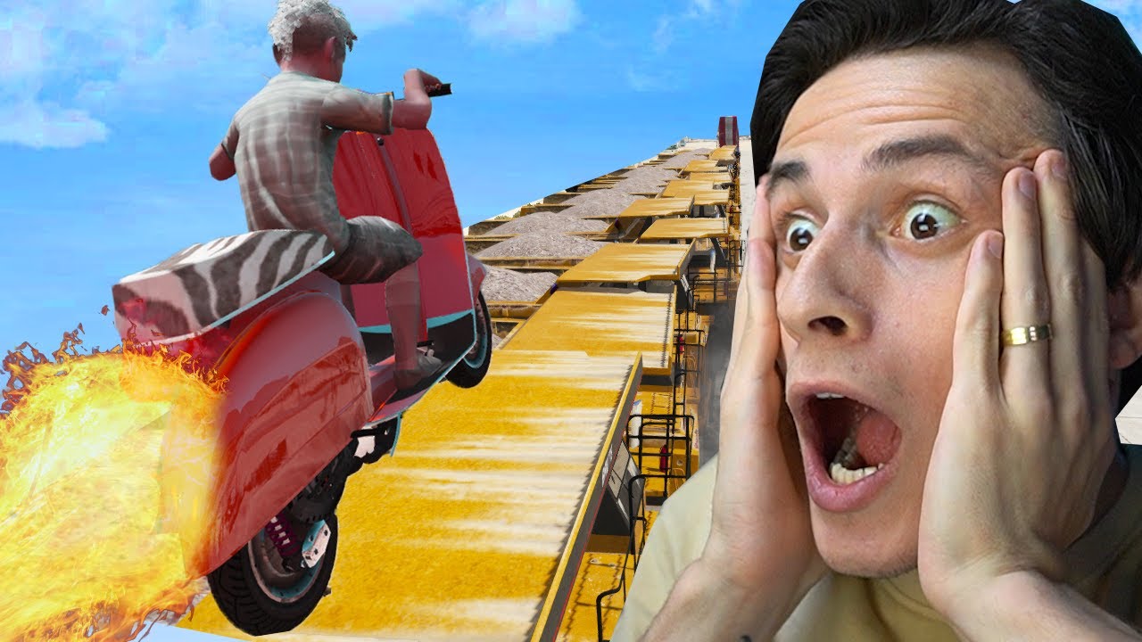 ყველაზე დიდი ნახტომი რაკეტა მოპედით GTA5 ში