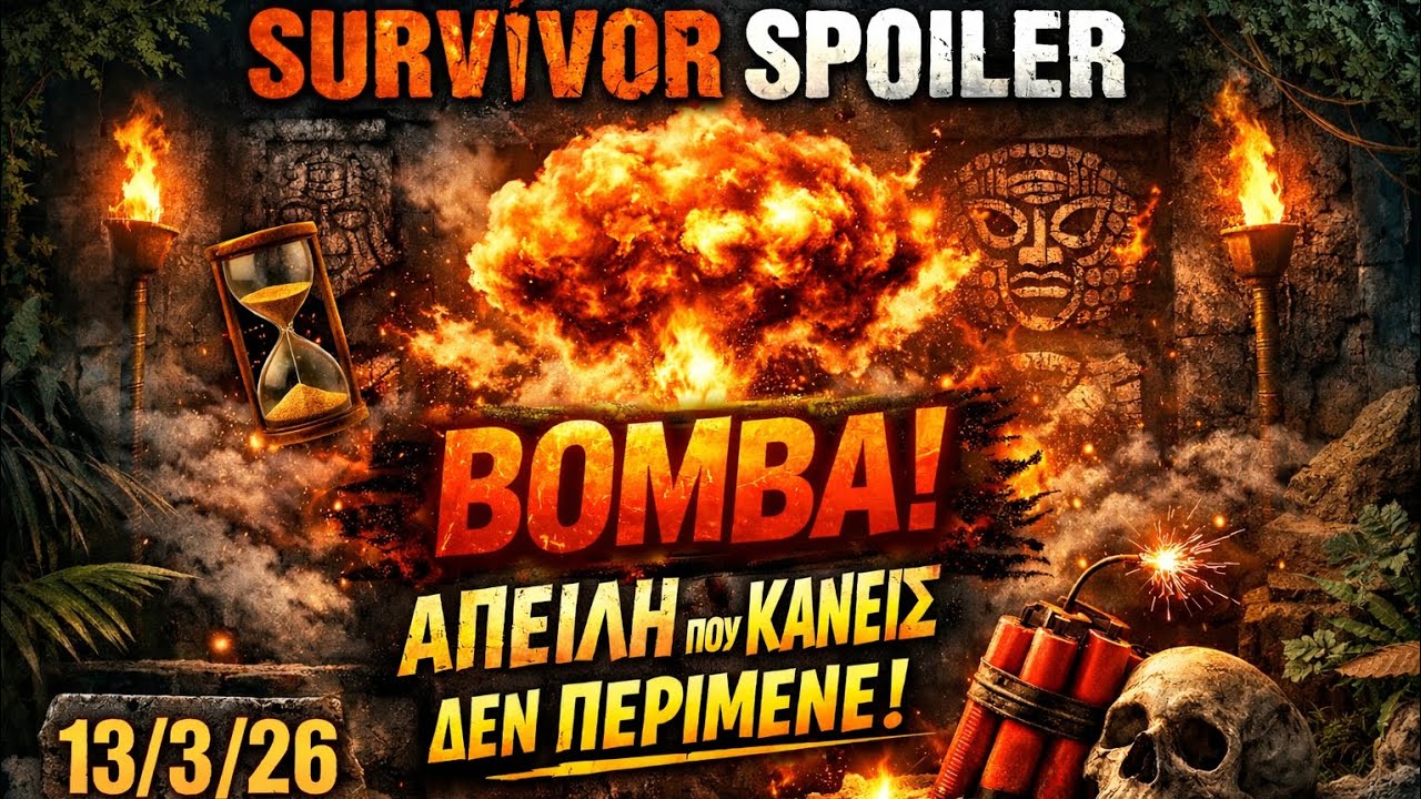 SURVIVOR SPOILER 13/3: ΒΟΜΒΑ- Η ΑΠΕΙΛΗ ΠΟΥ ΚΑΝΕΙΣ ΔΕΝ ΠΕΡΙΜΕΝΕ!!