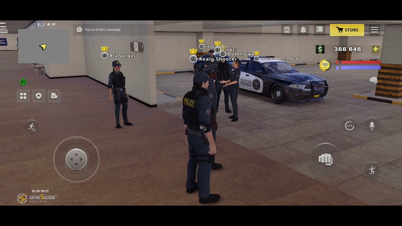 Officers Tasing outside the macro room