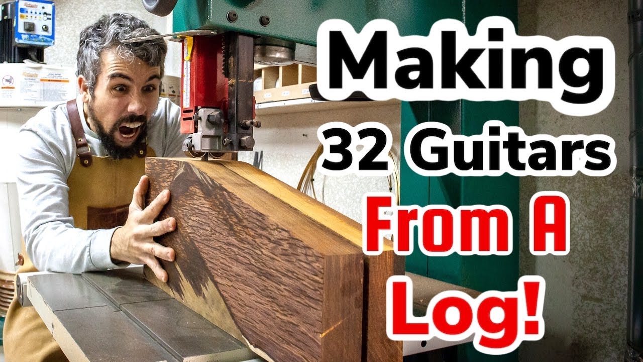 How to turn a Cocobolo log into 32 acoustic guitars!