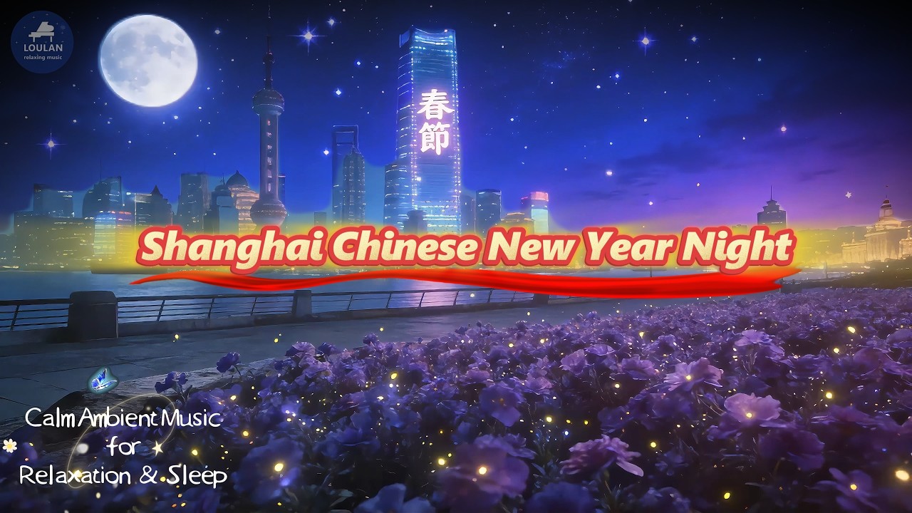 Shanghai Chinese New Year Night | Calm Ambient Music for Relaxation & Sleep