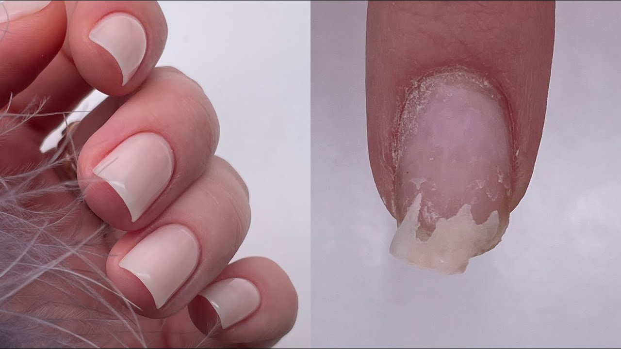 Преображаю ногти 😍 Тонкие, естественно выглядящие наращенные ногти своими руками с гелем / нюдовы...