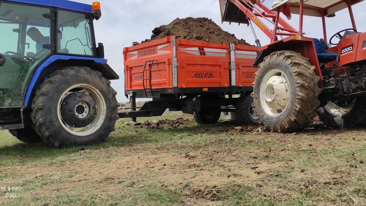 NEWHOLLAND 7056 YÜKLÜYOR 6556 VE 90 ÇEKİYOR (gübreye devam ekip sağlam )tonajli