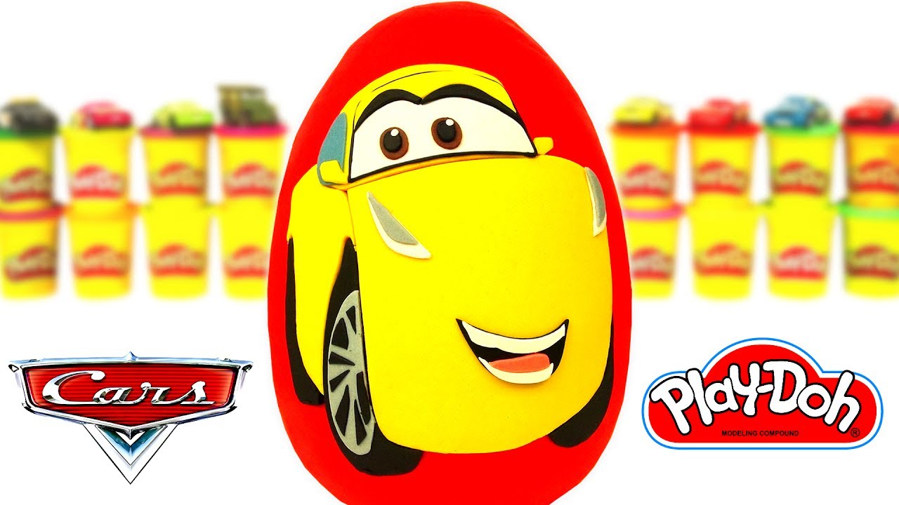 Huevo Sorpresa Gigante de Cruz Ramírez de Cars 3 en Español de Plastilina Play Doh