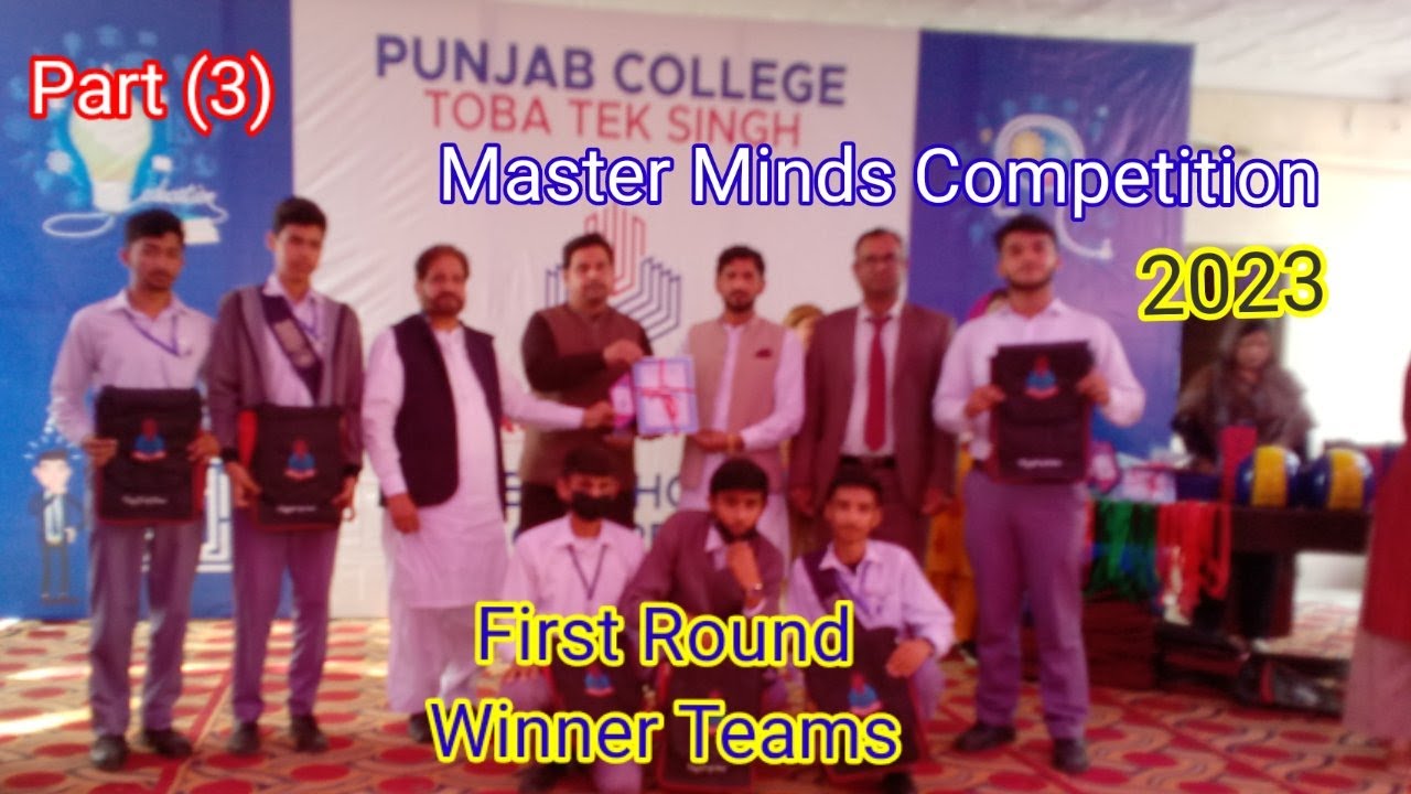 Master Minds Competition (Part 3) In Punjab College T.T singh 720p 1280x720