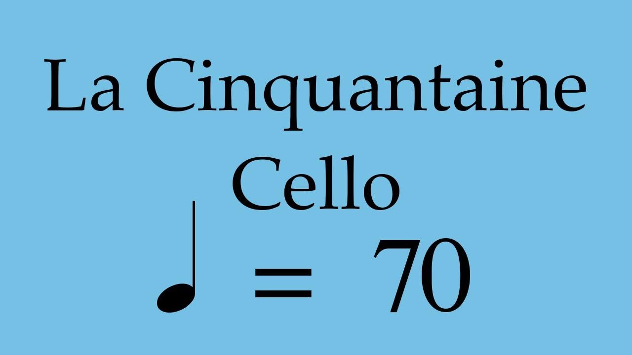 Suzuki Cello Book 3 | La Cinquantaine | Piano Accompaniment | 70 BPM