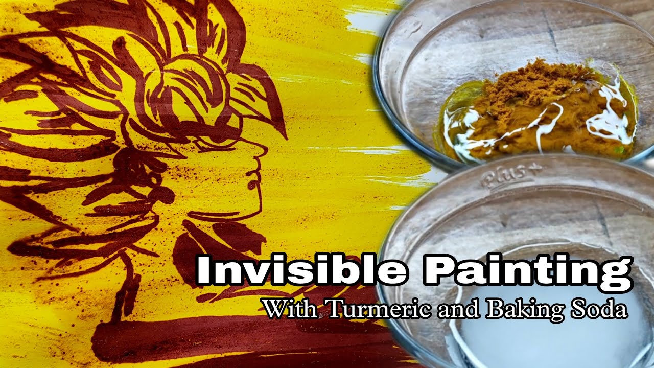 Invisible Painting with Turmeric and Baking Soda || Magic Art✨🪄 || Painting Goku from Dragon Ball