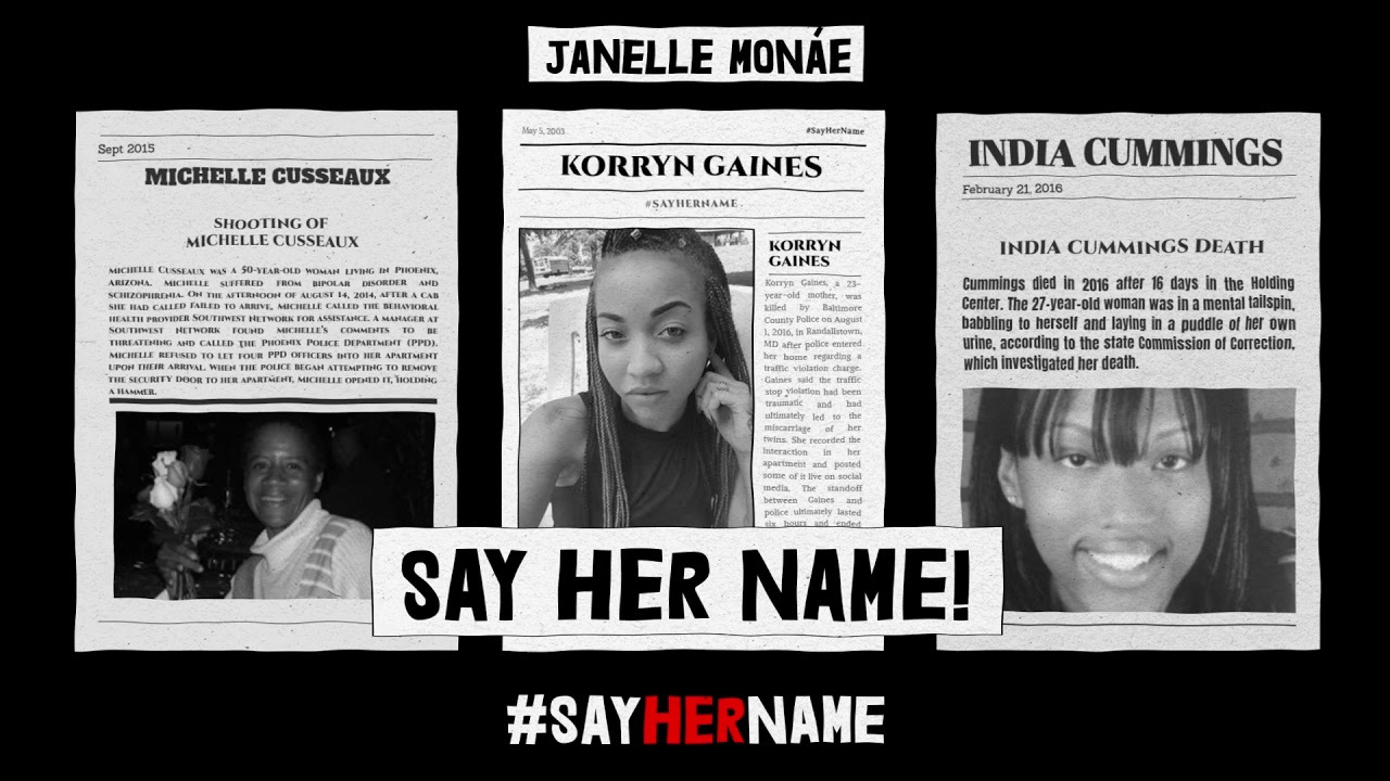Janelle Monáe - Say Her Name (Hell You Talmbout) (feat. Various Artists) [Official Lyric Video]