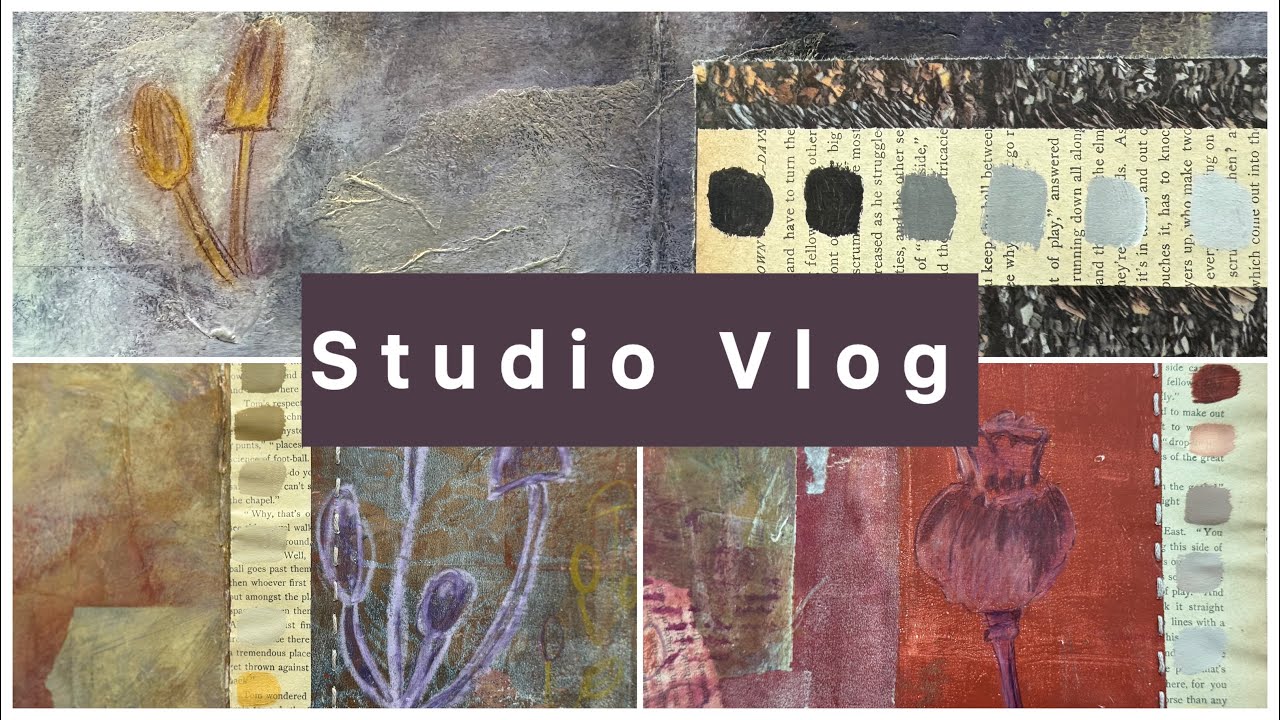 Studio Vlog | Art Journal Warm-Up & Prepping My Fall Class