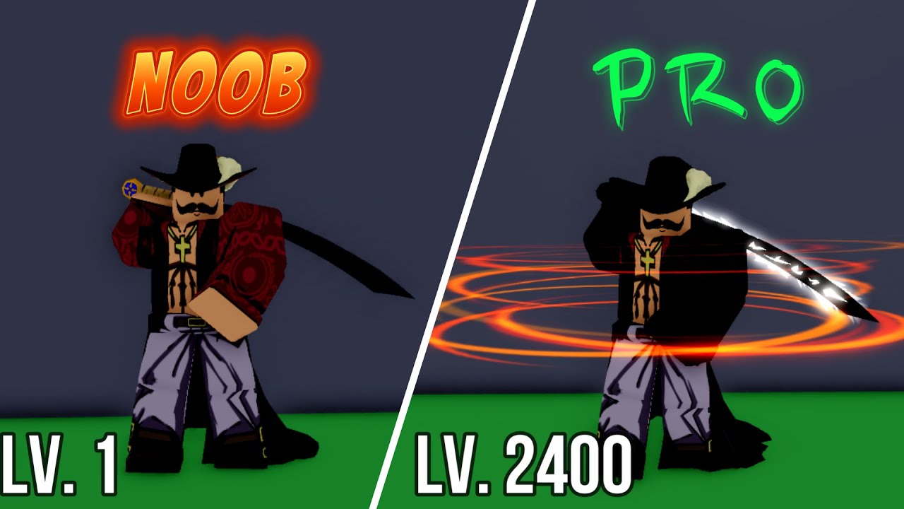 Starting Over as Mihawk and getting *V3 DarkBlade* in Blox Fruits!