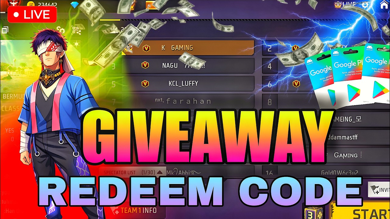 🔴LIVE GIVEWAY REDEEM CODE IN FREE FIRE #freefire #trending  #freefireshorts    #shorts #shortsfeeds