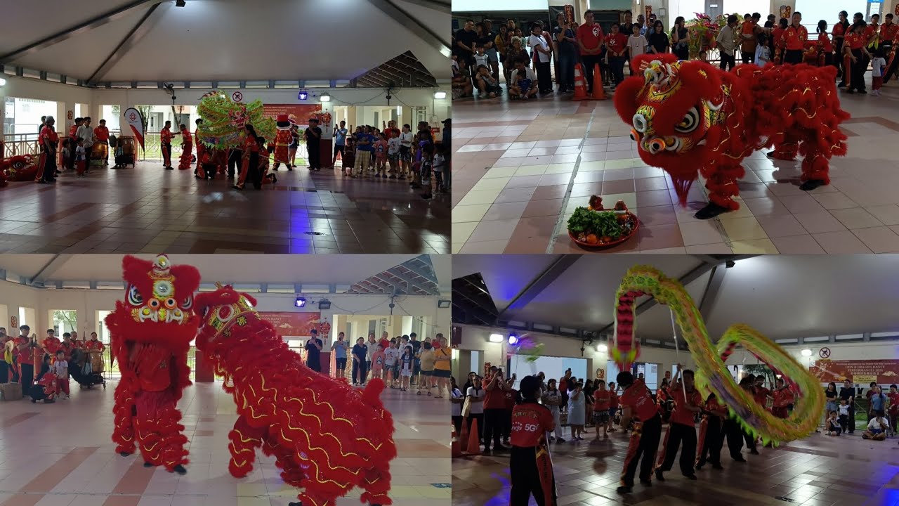 鸿傑体育会 Hong Jie Lion and Dragon Performance at Blk 678B Multi Purpose Hall Choa Chu Kang Crescent