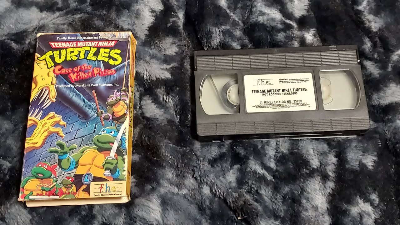 Начало и конец видеокассеты Teenage Mutant Ninja Turtles: Hot Meddling Teenagers 1989 года выпуска