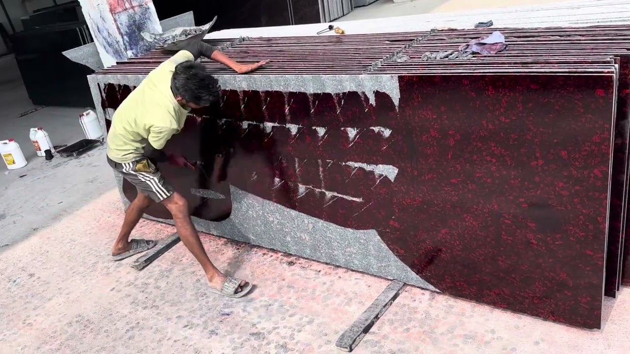 Granite slab epoxy ♦️♦️ #granite #granitetiles #youtubevideo #youtubeshorts #export #exportquality 