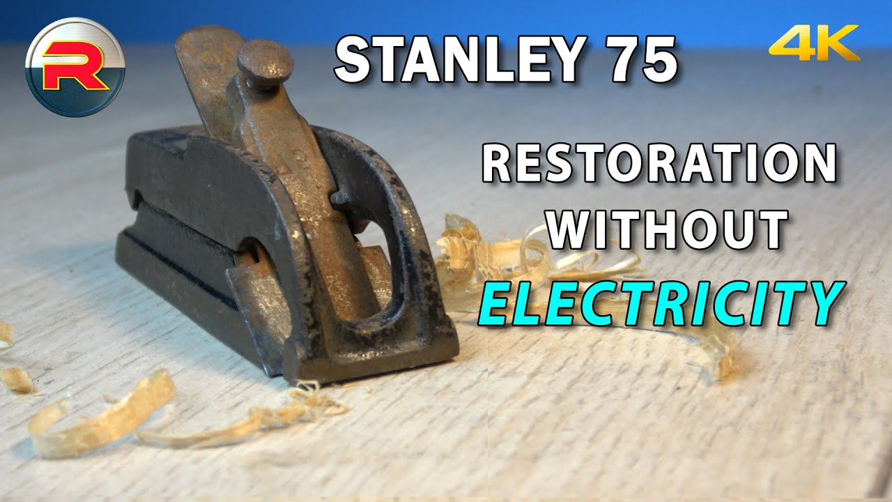 [4K] Зензубель-фальцгебель Stanley 75, реставрация без электроинструментов