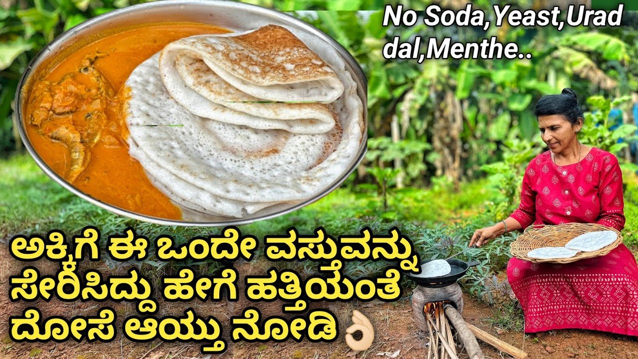 ಅಕ್ಕಿಗೆ ಈ ಒಂದೇ ವಸ್ತುವನ್ನು ಸೇರಿಸಿದ್ದು ಹೇಗೆ ಹತ್ತಿಯಂತೆ ದೋಸೆ ಆಯ್ತು ನೋಡಿ👌🏻|No Soda No Yeast No Uraddal