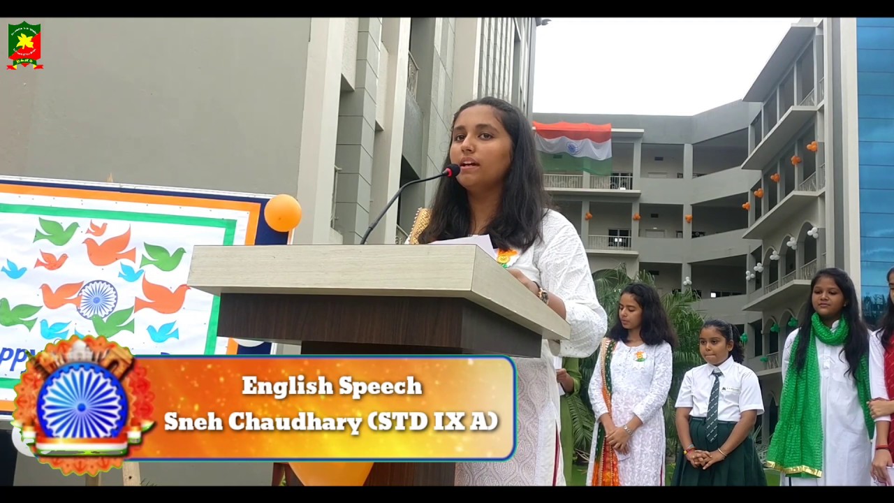 English Speech by Sneh Chaudhary | Independence Day | B. S. Memorial School