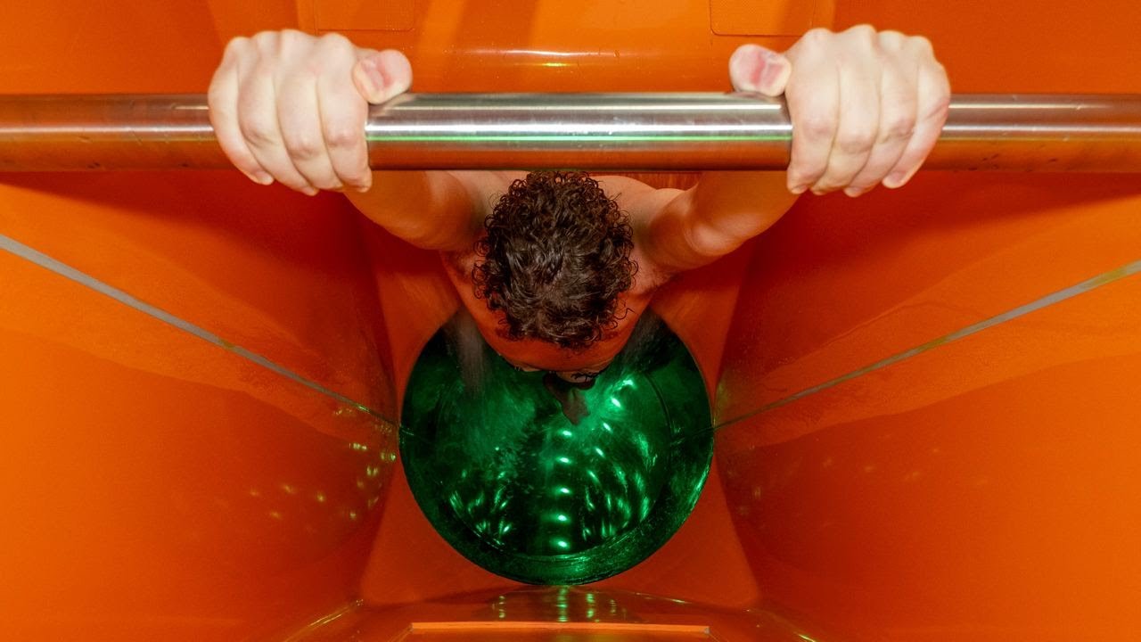 This LED Water Slide is Crazy! Fast Break at Donaubad [NEW]