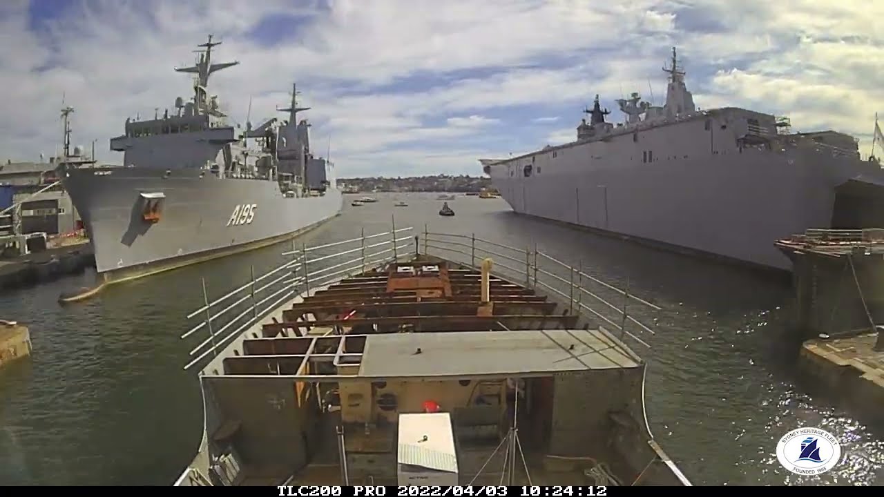 John Oxley time lapse Sydney Heritage Fleet Shipyard to Garden Island and return 2022