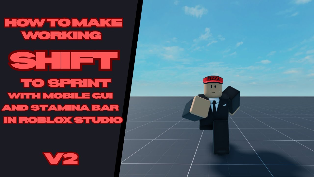 How to make Shift To Sprint + Stamina Bar + Mobile Supportin Roblox Studio - Roblox Studio Kit
