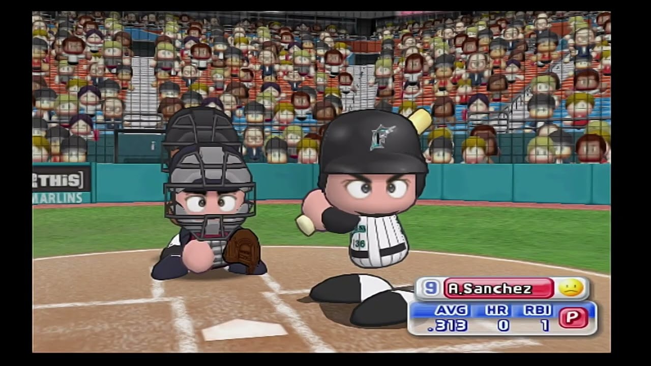 MLB Power Pros 2008 (Wii) (Florida Marlins Season) Game #84: WSH @ FLA
