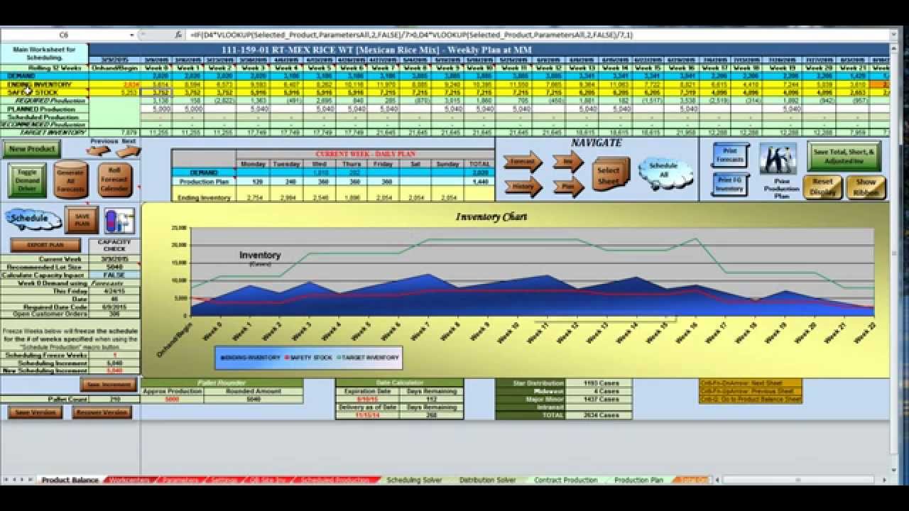 Production Planning & Scheduling with Excel #6 - Detailed Scheduling