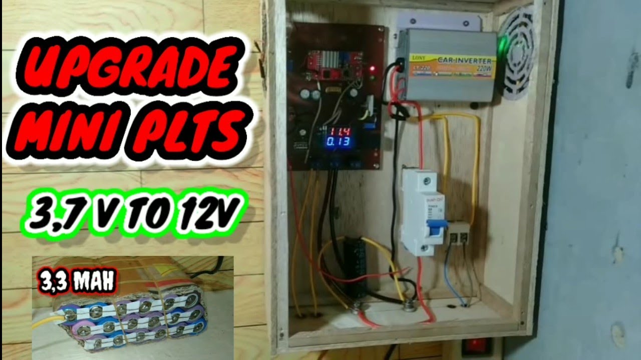 UPGRADE mini PLTS 3,7v ke 12v