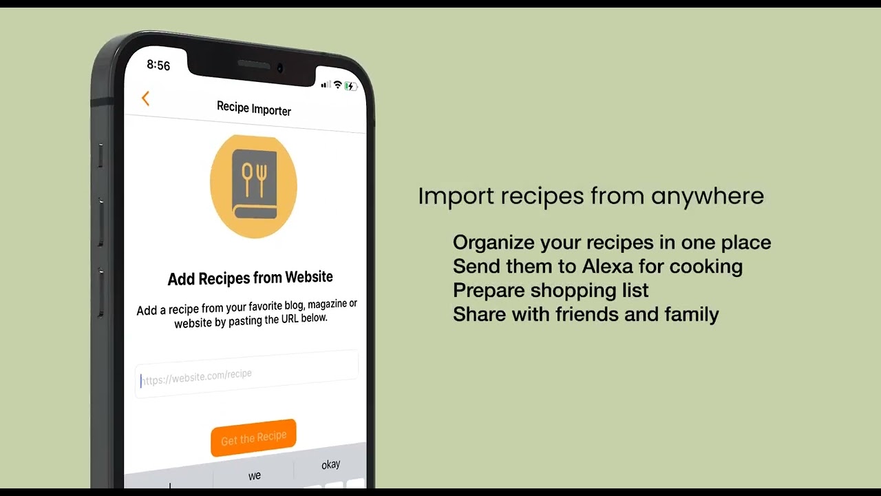 Import recipes from any website