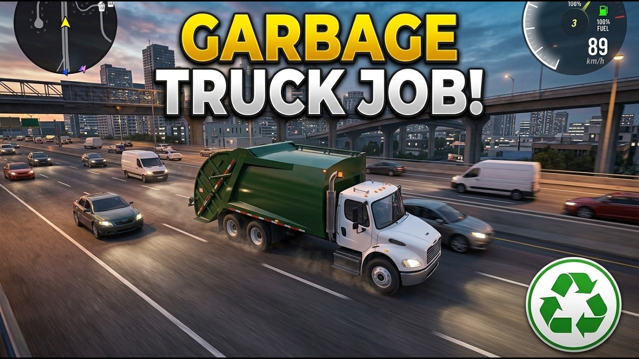 HEAVY TRUCK JOB: Driving the Garbage Truck to the Landfill ♻️