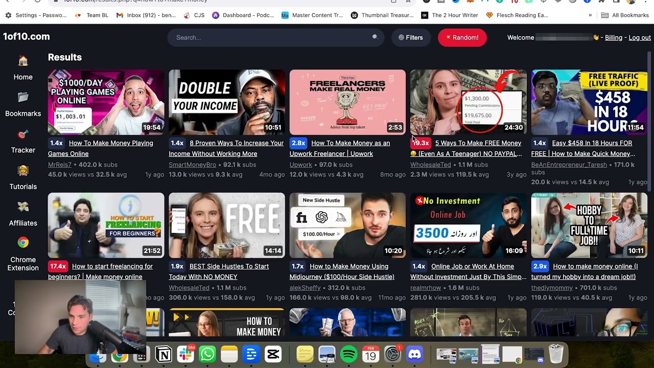 1of10 YouTube Research Tool Tutorial