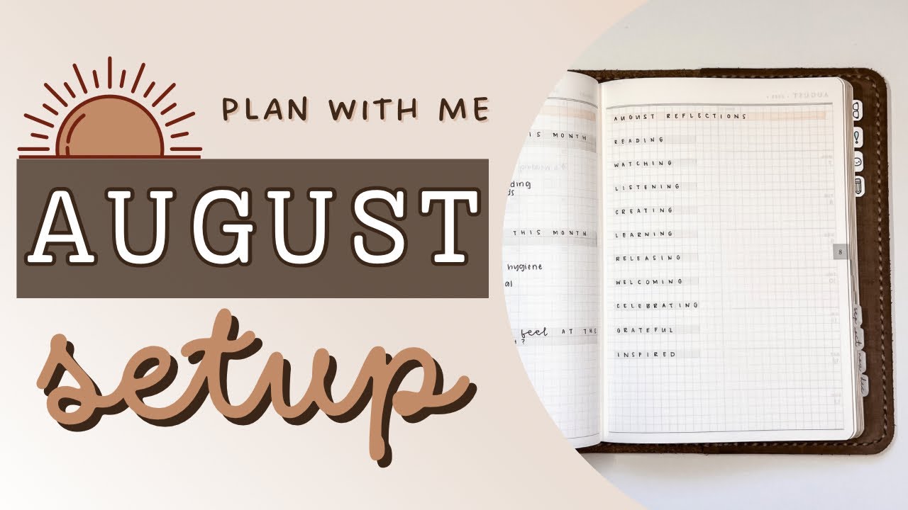 August 2023 Setup | Papertess Designs B6 Yearly Notebook | Plan With Me | Planner