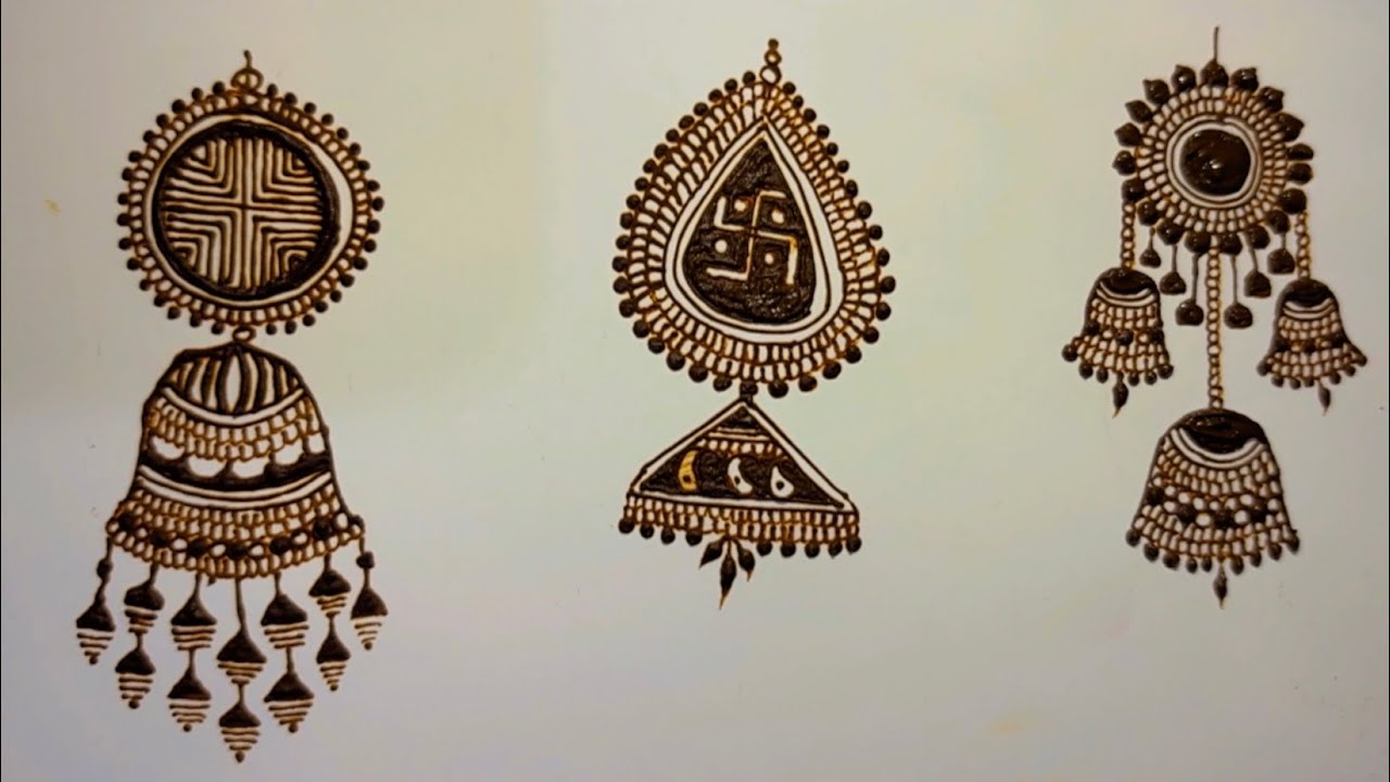 Easy Jhumka Mehndi Design | Practice for Beginners