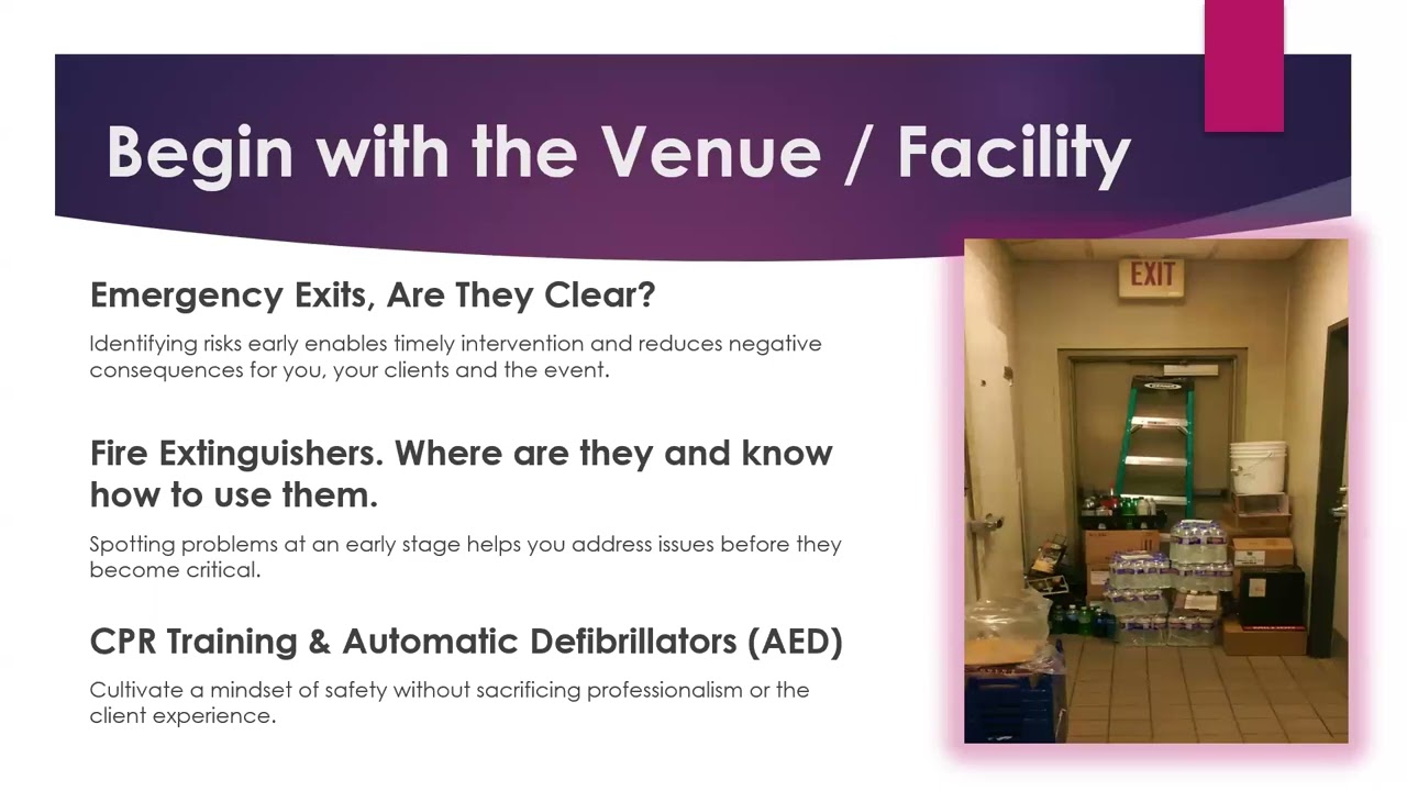 Situational Awareness at Weddings and Events