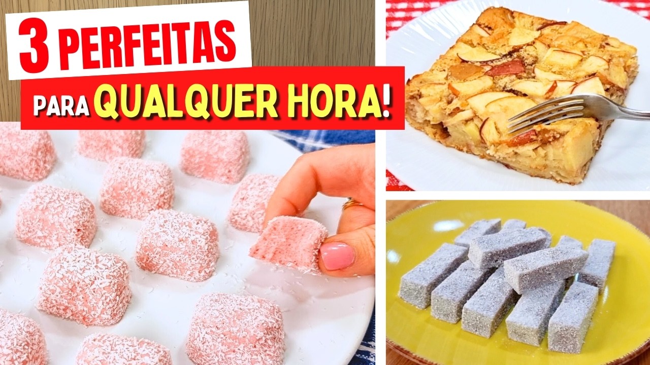 3 RECEITAS COM FRUTA IMPERDÍVEIS: Fáceis, Rápidas, Saudáveis e Perfeitas para Qualquer Hora!