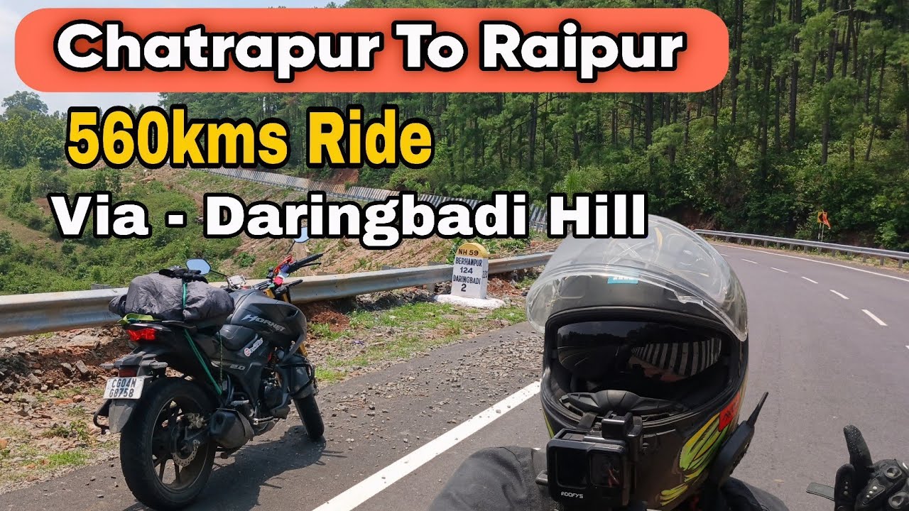 Solo Bike Ride 560kms Non Stop 🔥 In 41'C🌡 | Chatrapur Odisha To Raipur CG Via Daringbadi Hill #cg