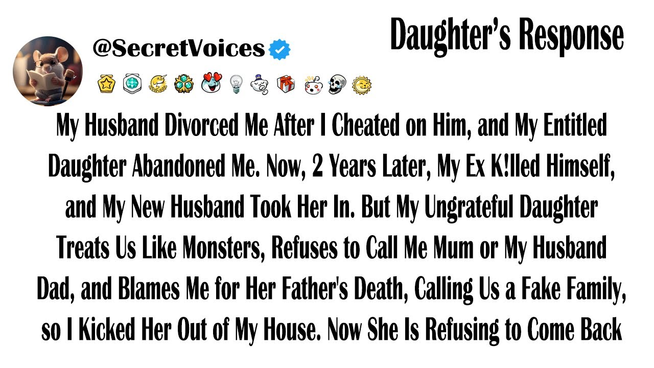 My Husband Divorced Me After I Cheated on Him, and My Entitled Daughter Abandoned Me. Now, 2 Year...