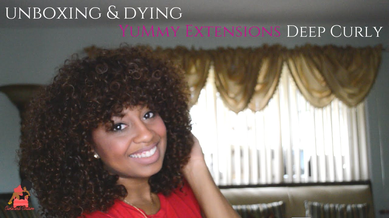 Unboxing and Dying my Deep Curly Yummy Extensions