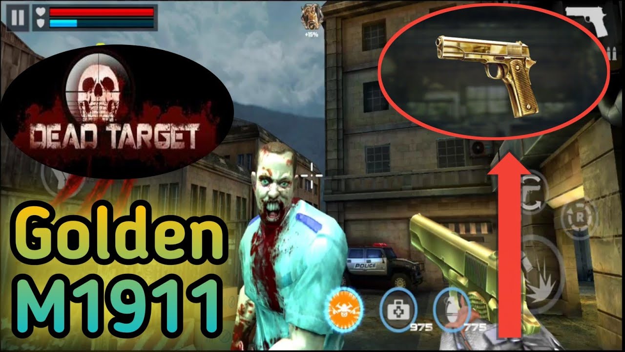 Dead Target: Zombie🧟|| Golden M1911 Pistol Test🥵|| Golden M1911 Pistol Gameplay🥶|| Satan Gaming 🇮🇳