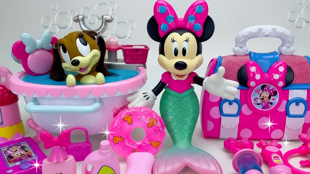 Minnie Mouse 2026🎀 Set Unboxing del ba&ntilde;o de sirena rosa de Minnie | Colecci&oacute;n Disney