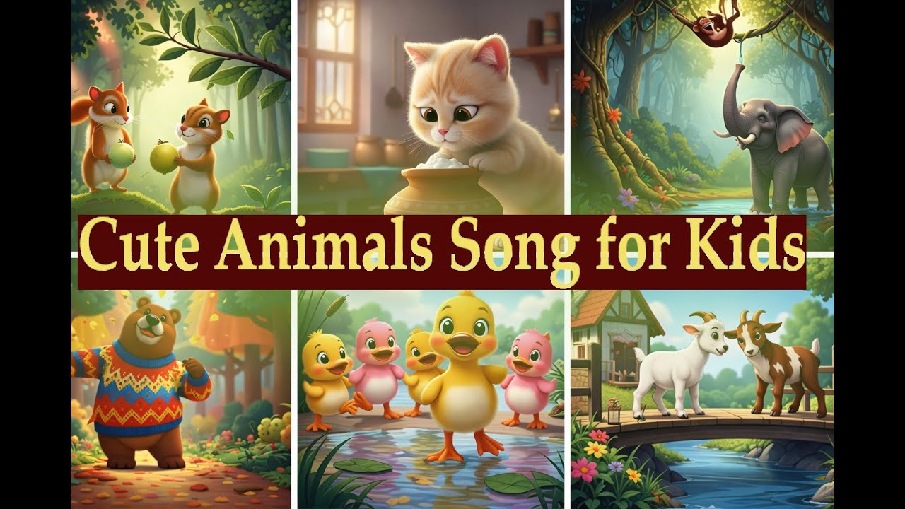 Cute Animals Song for Kids |  Kids Rhymes | Animal Song in Tamil | Kids Animation Song